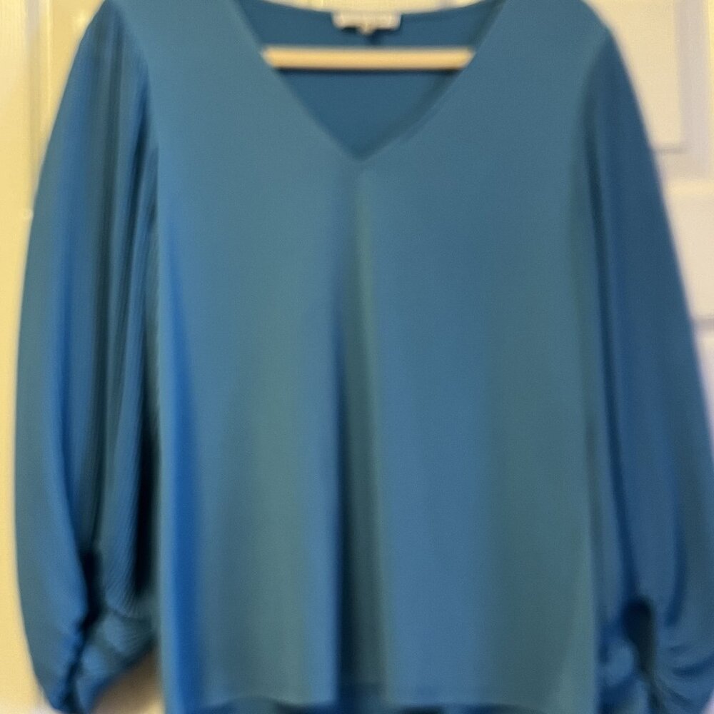 Women's Calvin Klein Blouse Turquiouse Color Size S